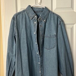 Casual Light Blue Denim Shirt